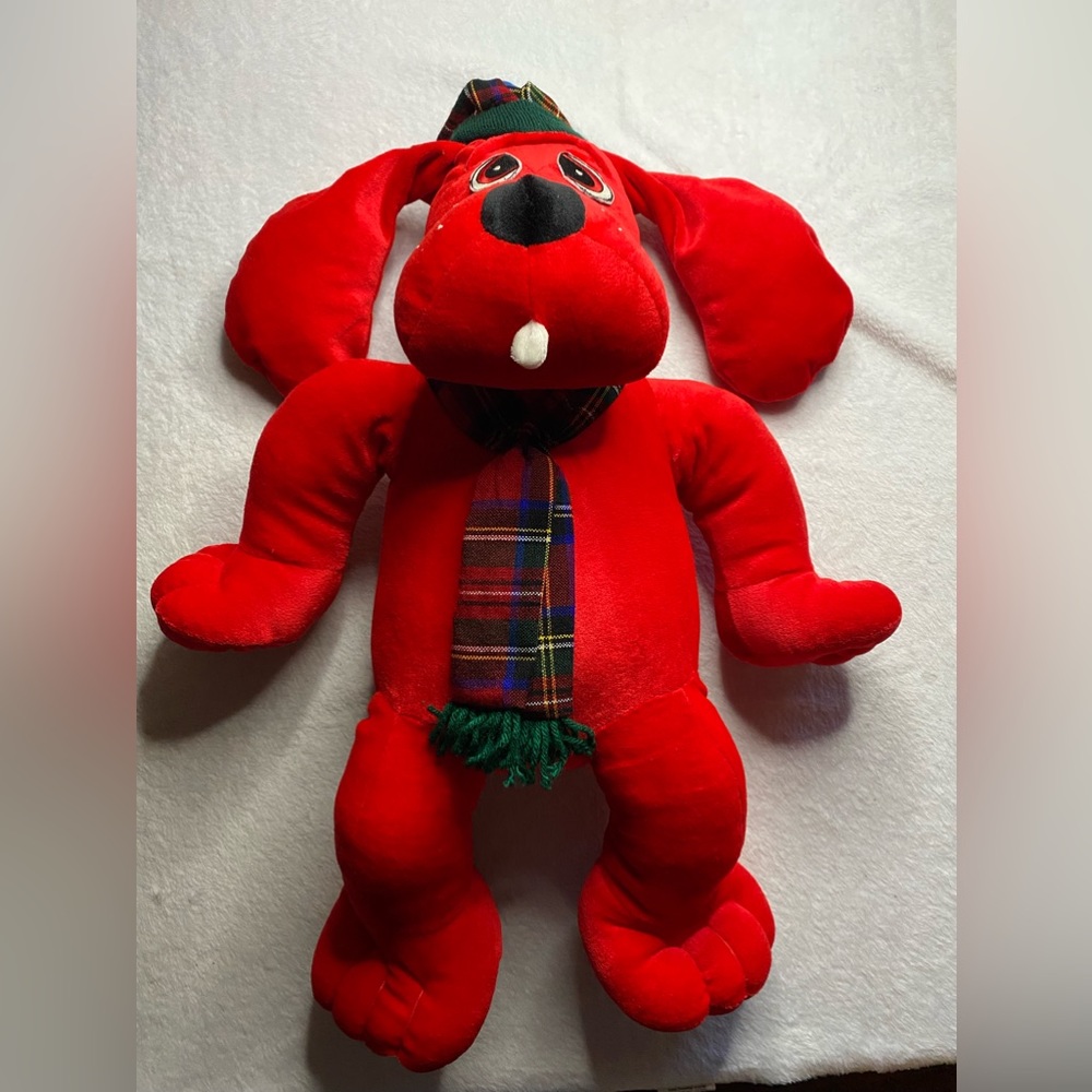RARE JINGLE BIG RED DOG VINTAGE COMMONWEALTH 24" CHRISTMAS PLUSH NWT Gottschalks